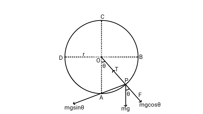 Motion of a body in a vertical circle