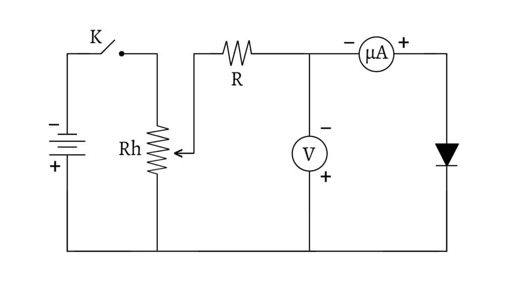 Circuit Diagram for Reverse Bias of a PN Junction Diode
